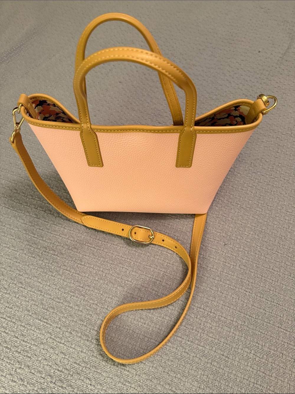 Pink Tote Bag with Adjustable Strap